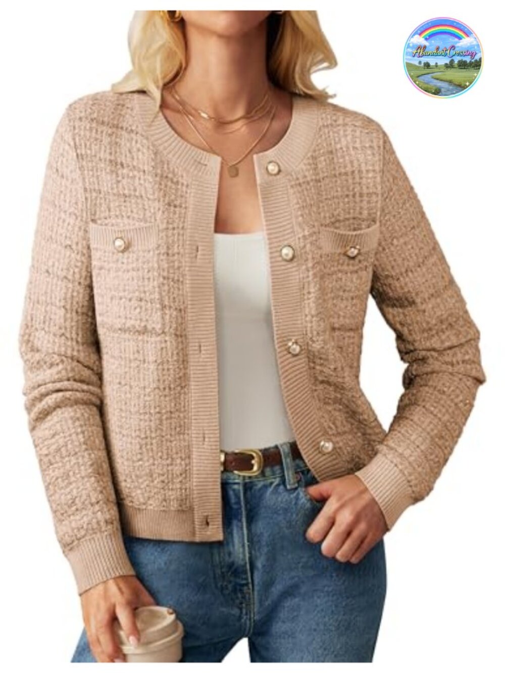 Women's Fall Cardigan Button Knit Sweater Jacket